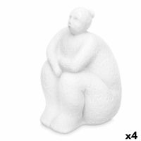   Dekoratív Figura Fehér Dolomite 18 x 30 x 19 cm (4 egység) Hölgy Ülés MOST 41866 HELYETT 28532 Ft-ért!