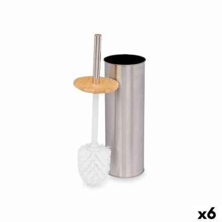WC-kefe Ezüst színű Bambusz Rozsdamentes acél 9,5 x 27,5 x 9,5 cm (6 egység) MOST 21880 HELYETT 13427 Ft-ért!