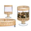 Gyertyatartó GiftDecor SG-29684 Átlátszó Természetes Üveg Rattan 15,5 x 24 x 15,5 cm (6 egység) MOST 55648 HELYETT 37924 Ft-ért!