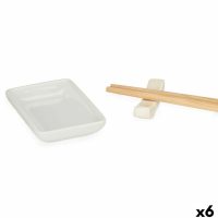   Sushi szett Kinvara 1249SJ4111 Fehér Bambusz Porcelán (12 Darabok) (6 egység) MOST 37999 HELYETT 25894 Ft-ért!