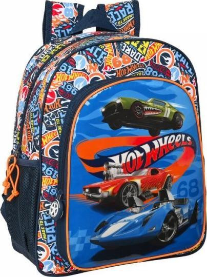 Iskolatáska Hot Wheels Challenge Többszínű Tengerészkék (32 x 38 x 12 cm) 