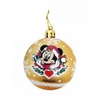   Karácsonyi dísz Minnie Mouse Lucky Aranysàrga 10 egység Műanyag (Ø 6 cm) MOST 11300 HELYETT 6341 Ft-ért!
