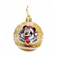   Karácsonyi dísz Minnie Mouse Lucky Aranysàrga 10 egység Műanyag (Ø 6 cm) MOST 10395 HELYETT 5837 Ft-ért!