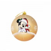   Karácsonyi dísz Mickey Mouse Happy smiles Aranysàrga 6 egység Műanyag (Ø 8 cm) MOST 10356 HELYETT 5812 Ft-ért!