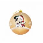   Karácsonyi dísz Mickey Mouse Happy smiles Aranysàrga 10 egység Műanyag (Ø 6 cm) MOST 10395 HELYETT 5837 Ft-ért!