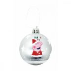   Karácsonyi dísz Peppa Pig Cosy corner Ezüst színű 6 egység Műanyag (Ø 8 cm) MOST 10356 HELYETT 5812 Ft-ért!