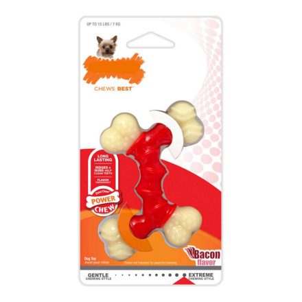 Kutya rágójátékok Nylabone Extreme Chew Dupla Bacon XL Méret Nejlon Hőre lágyuló MOST 16002 HELYETT 10905 Ft-ért!