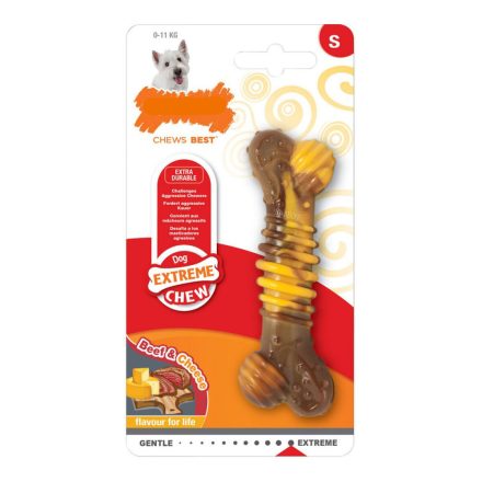 Kutya rágójátékok Nylabone Extreme Chew Hús texturált Sajt Természetes XL Méret Nejlon MOST 18462 HELYETT 9888 Ft-ért!