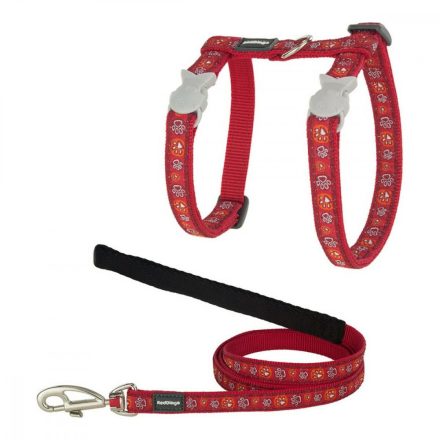 Macskahám Red Dingo Style Piros Szíj Állati lábnyom MOST 11369 HELYETT 6804 Ft-ért!