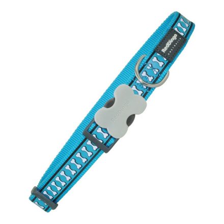 Nyakörv Red Dingo Csont Visszatükröző Türkizkék (1,5 x 24-36 cm) MOST 6497 HELYETT 3646 Ft-ért!