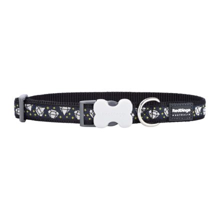Nyakörv Red Dingo STYLE DIAMOND 15 mm x 24-36 cm Fekete MOST 6056 HELYETT 3398 Ft-ért!