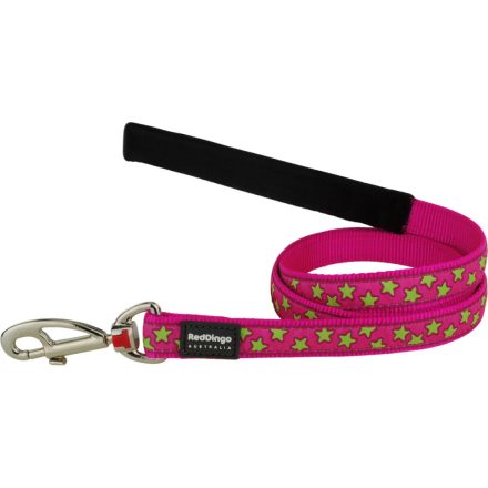 Póráz Red Dingo STYLE STARS LIME ON HOT PINK 15mm x 120 cm MOST 10619 HELYETT 6358 Ft-ért!