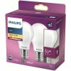 LED Izzók Philips Classic Standard 60 W Fehér E E27 (2700 K) (2 egység) MOST 22592 HELYETT 14493 Ft-ért!