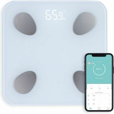 Digitális Fürdőszoba Mérleg Livoo DOM428 Fehér Akkumulátor x 3 MOST 35709 HELYETT 23480 Ft-ért!