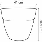   Virágcserép EDA Ø 41 cm Sötét szürke Műanyag Kerek modern MOST 27279 HELYETT 17494 Ft-ért!