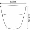 Virágcserép EDA Szürke Ø 52 cm Sötét szürke Műanyag Kerek modern MOST 34673 HELYETT 22794 Ft-ért!