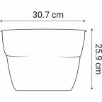   Virágcserép EDA 77,3 x 30,7 x 25,9 cm Antracit Sötét szürke Műanyag Ovális modern MOST 32879 HELYETT 21612 Ft-ért!