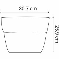   Virágcserép EDA 77,3 x 30,7 x 25,9 cm Antracit Sötét szürke Műanyag Ovális modern MOST 32879 HELYETT 21612 Ft-ért!