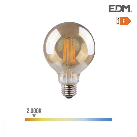 LED Izzók EDM Vintage F 8 W E27 720 Lm 12,5 x 17 cm Ø 12,5 x 17 cm (2000 K) MOST 13736 HELYETT 8218 Ft-ért!