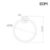 Törülköző gyűrű EDM H2O Ø 15,5 x 17,3 cm Rozsdamentes acél MOST 5081 HELYETT 2852 Ft-ért!