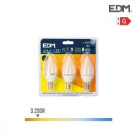   Pack of 3 LED bulbs EDM G 5 W E14 400 lm Ø 3,6 x 10 cm (3200 K) MOST 6195 HELYETT 3481 Ft-ért!
