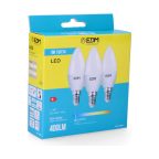   Pack of 3 LED bulbs EDM G 5 W E14 400 lm Ø 3,6 x 10 cm (6400 K) MOST 6195 HELYETT 3481 Ft-ért!
