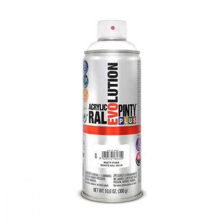 Spray festék Pintyplus Evolution RAL 9010 400 ml Matt Pure White MOST 7897 HELYETT 4431 Ft-ért!