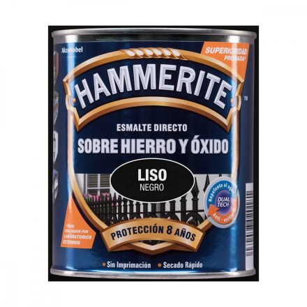 Korrózióálló zománc Hammerite 5093791 Fekete 750 ml fényes MOST 21246 HELYETT 14303 Ft-ért!