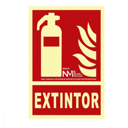 Jel Normaluz Extintor PVC (21 x 30 cm) MOST 8353 HELYETT 4688 Ft-ért!