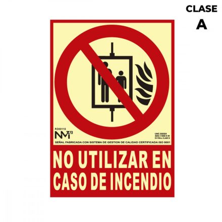 Jel Normaluz No utilizar en caso de incendio PVC (21 x 30 cm) MOST 8353 HELYETT 4688 Ft-ért!