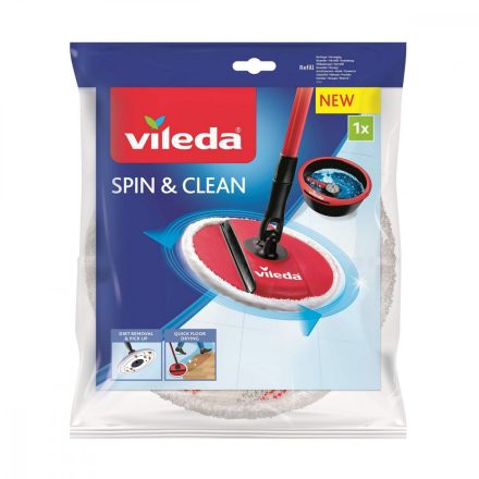 Cserélhető felmosó mop fej Vileda Spin & Clean Mikroszál MOST 11261 HELYETT 6738 Ft-ért!