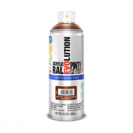 Spray festék Pintyplus Evolution RAL 8011 Vízbázis Nut Brown 400 ml MOST 11052 HELYETT 6201 Ft-ért!