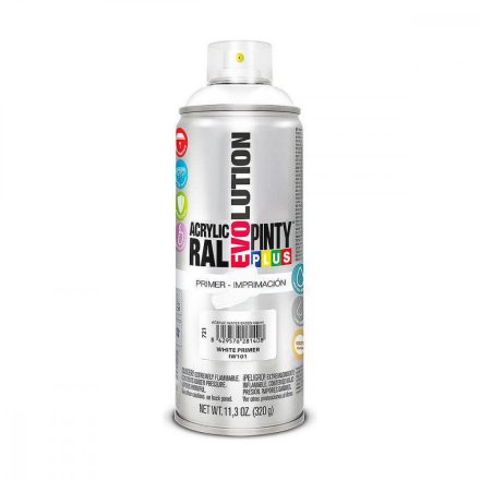 Spray festék Pintyplus Evolution IW101 320 ml Alapozó festék Vízbázis Fehér MOST 11052 HELYETT 6201 Ft-ért!