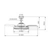 Mennyezeti Ventilátor Lámpával Philips Atlas 35 W 28 W 4500 Lm nikkel (2700 K) MOST 171307 HELYETT 144759 Ft-ért!