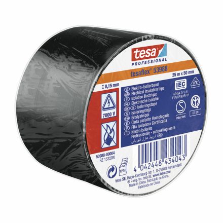 Szigetelőszalag TESA Fekete Fehér PVC (25 m x 50 mm) MOST 8562 HELYETT 4804 Ft-ért!