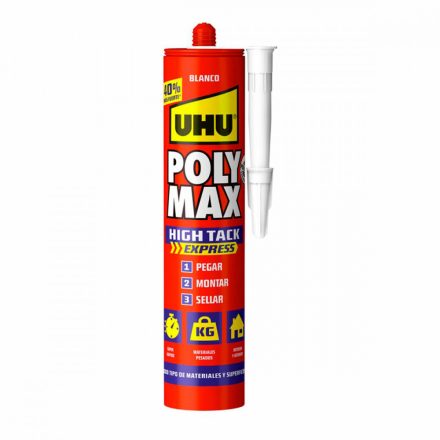 Tömítőanyag / ragasztó UHU 7000131 Poly Max High Tack Express Fehér 440 g MOST 11911 HELYETT 7127 Ft-ért!