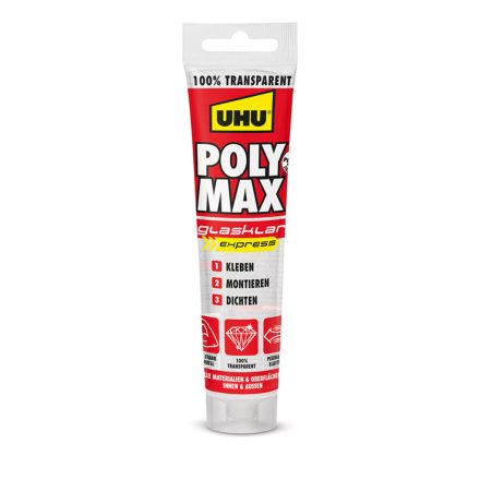 Tömítőanyag / ragasztó UHU 6310615 Poly Max Cristal Express Átlátszó 115 g MOST 7881 HELYETT 4423 Ft-ért!