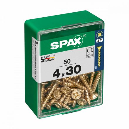 Csavaros doboz SPAX Fa csavar Lapos fej (4 x 30 mm) (4,0 x 30 mm) MOST 5747 HELYETT 3224 Ft-ért!