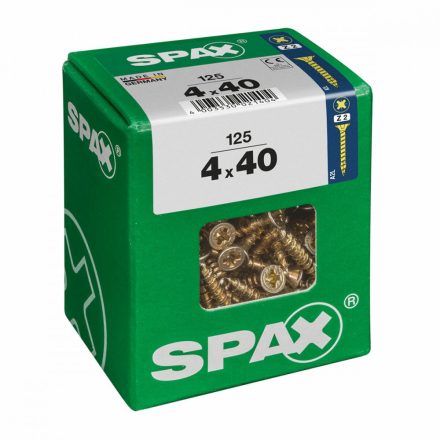 Csavaros doboz SPAX Yellox Fa Lapos fej 125 Darabok (4 x 40 mm) MOST 10836 HELYETT 6085 Ft-ért!