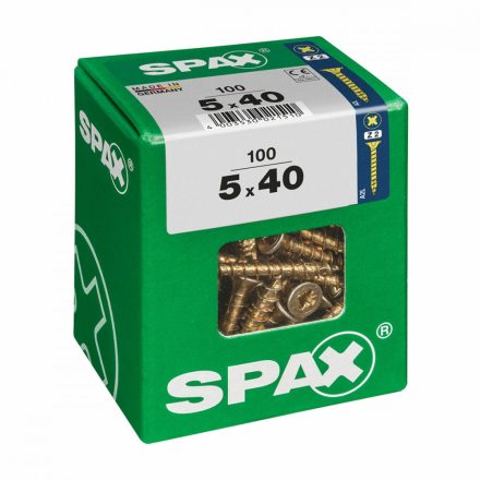 Csavaros doboz SPAX Yellox Fa Lapos fej 100 Darabok (5 x 40 mm) MOST 10990 HELYETT 6581 Ft-ért!
