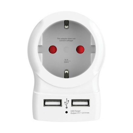 Adapter Skross 1500282 USB x 2 Európai 2,4 A MOST 17688 HELYETT 11914 Ft-ért!