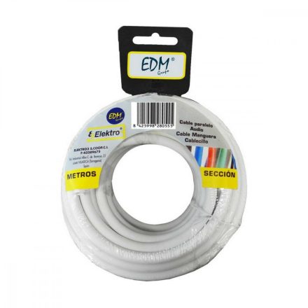 Kábel EDM 2 x 1 mm Fehér 5 m MOST 7293 HELYETT 4093 Ft-ért!