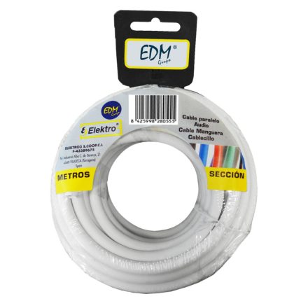 Párhuzamos Interfész Kábel EDM 28036 28036 Fehér 50 m 2 x 1,5 mm MOST 34534 HELYETT 24092 Ft-ért!