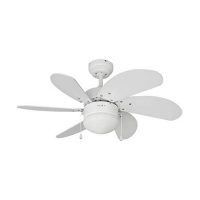   Mennyezeti Ventilátor Lámpával EDM Aral Fehér A 50 W MOST 58417 HELYETT 44455 Ft-ért!