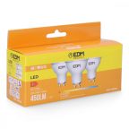   Pack of 3 LED bulbs EDM F 5 W GU10 450 lm Ø 5 x 5,5 cm (3200 K) MOST 6706 HELYETT 3762 Ft-ért!
