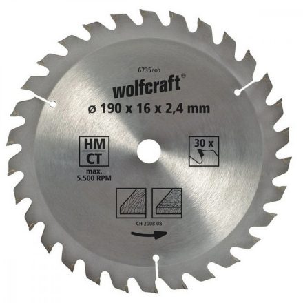 Vágólemez Wolfcraft 6733000 160 x 2,4 mm MOST 15616 HELYETT 10517 Ft-ért!