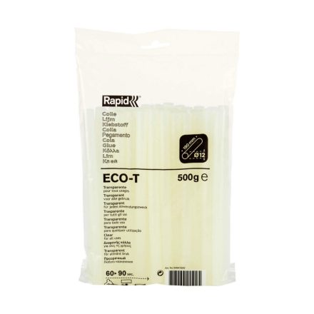 Forró olvadék ragasztó rudak Rapid ECO-T Ø 12 x 190 mm 500 g Áttetsző MOST 11439 HELYETT 6846 Ft-ért!