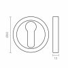 Kulcslyuk EDM 85447 Pera 707 Alumínium Szaténezett Ø 50 x 10 mm MOST 6837 HELYETT 3836 Ft-ért!