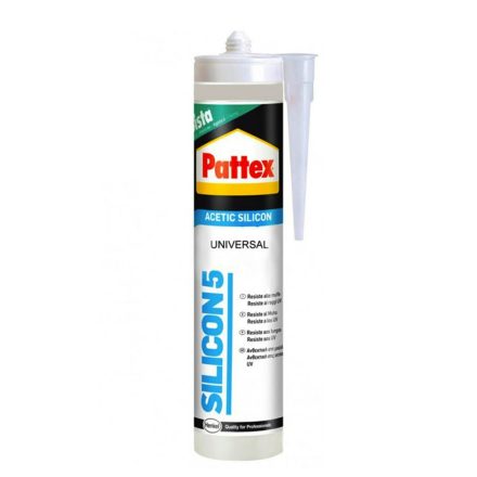 Szilikon Pattex Silicon 5 Egyetemes Átlátszó 280 ml MOST 3535 HELYETT 1852 Ft-ért!