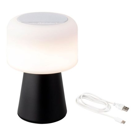 LED-es lámpa Bluetooth hangszóróval és vezeték nélküli töltővel Lumineo 894415 Fekete 22,5 cm Újratölthető MOST 55014 HELYETT 41868 Ft-ért!